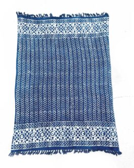 Cuvertură Indigo Realizată Manual – 170x120cm – Săgeți Seedha