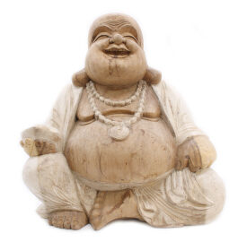 Statuia lui Buddha sculptată manual – 50cm Happy