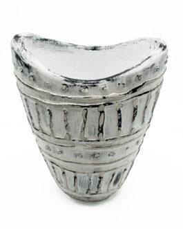 Vază în formă de gât larg – crem 22cm