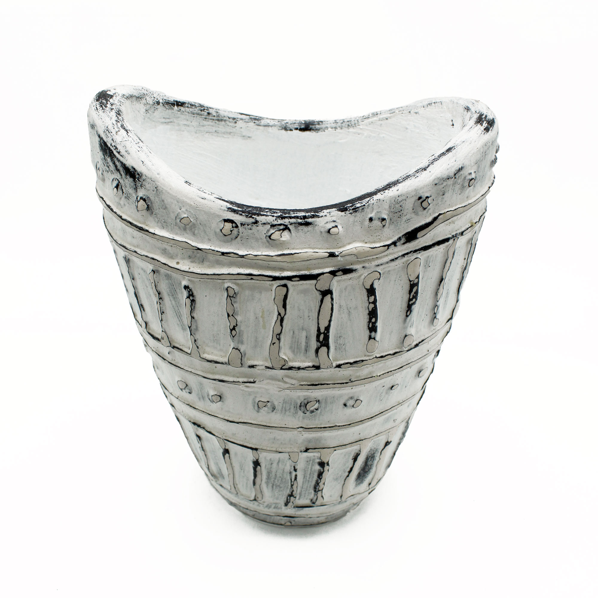 Vază în formă de gât larg - crem 22cm 4 Vază în formă de gât larg - crem 22cm - imagine 2