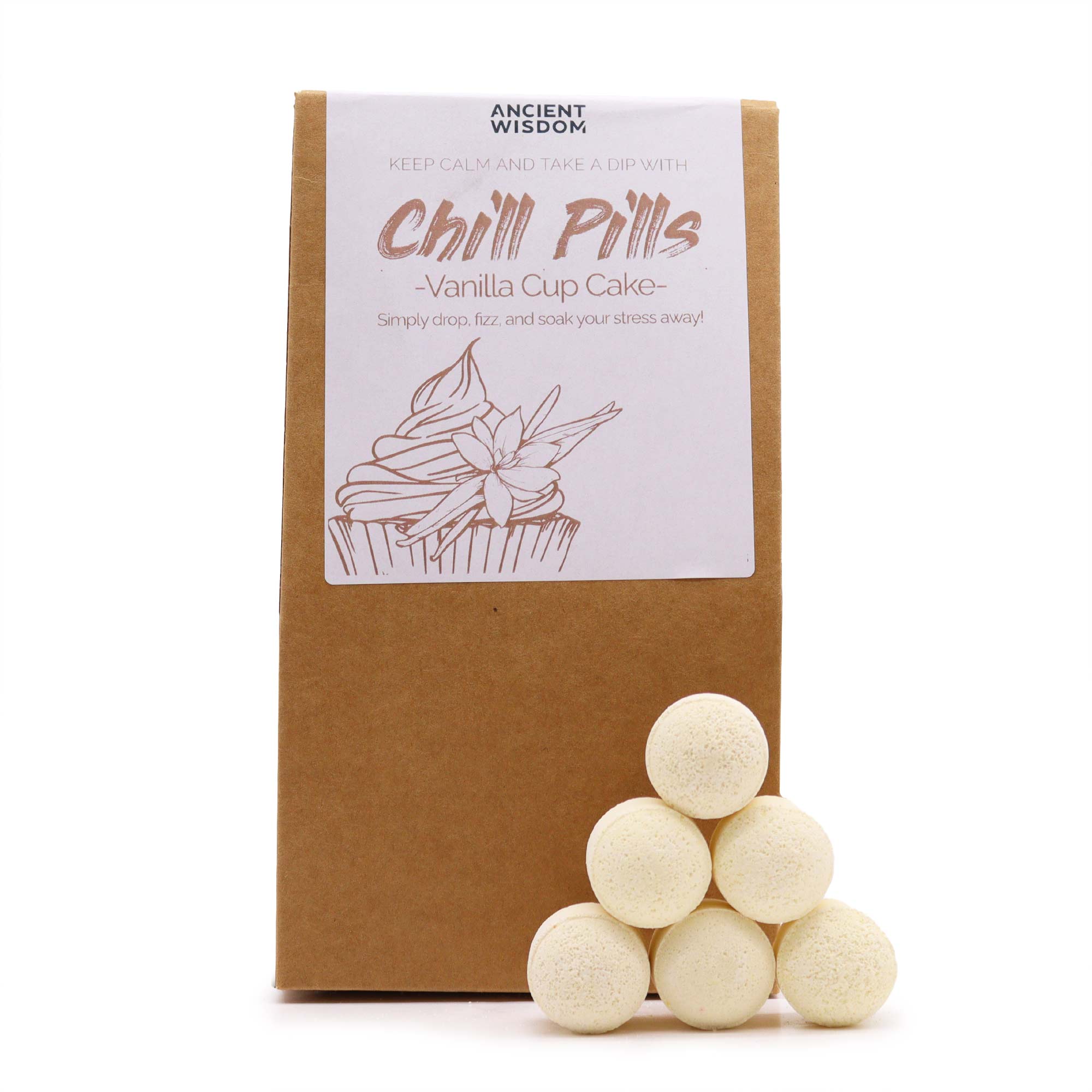 Pachet Cadou cu Bile Spumante de Baie 350g - Cup Cake Vanilie 1 Pachet Cadou cu Bile Spumante de Baie 350g - Cup Cake Vanilie