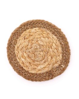 Natural Coaster – Iuta & Bumbac 10cm (set de 4) – Natural Boarder