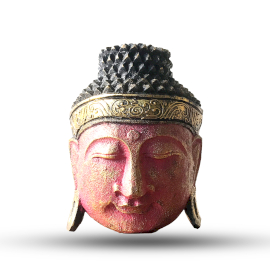 Decorațiune pentru casă Cap Buddha - 25cm - Finisaj Roșu Strălucitor 1 Decorațiune pentru casă Cap Buddha - 25cm - Finisaj Roșu Strălucitor