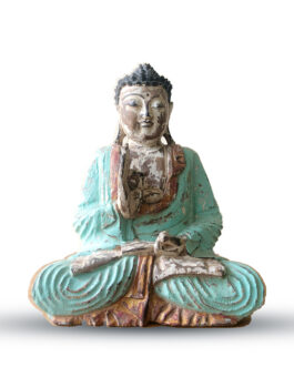 Statuie Buddha sculptată manual din mentă de epocă – 30cm – Transmitere didactică