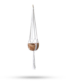 Suport pentru Ghivece Suspendate din Macrame – Natural – Mare