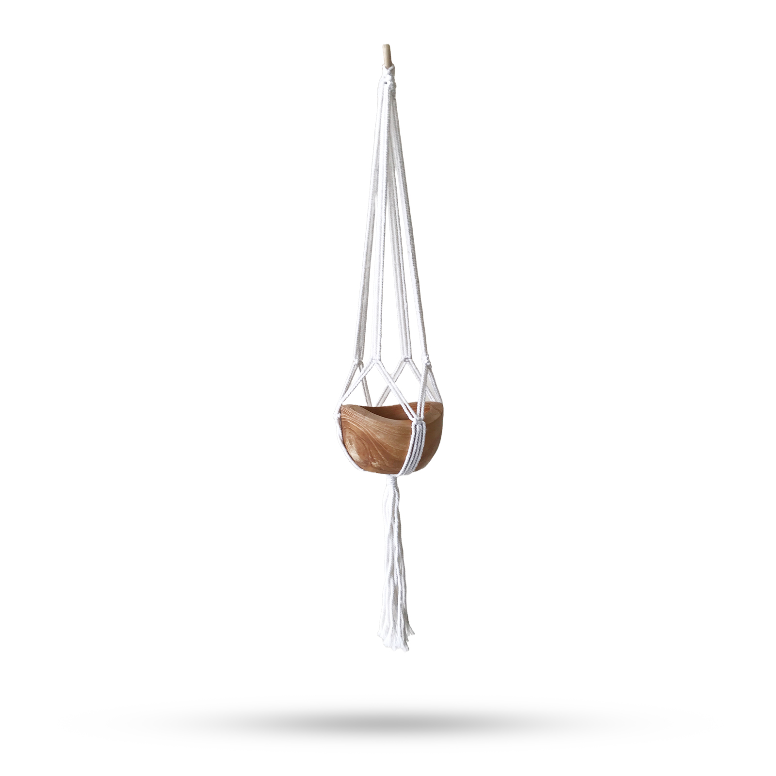 Suport pentru Ghivece Suspendate din Macrame - Natural - Mare