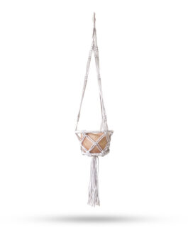 Suport pentru Ghivece Suspendate din Macrame – Natural – Cerc 16cm