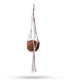 Suport pentru Ghivece Suspendate din Macrame Mic – Natural – 75cm