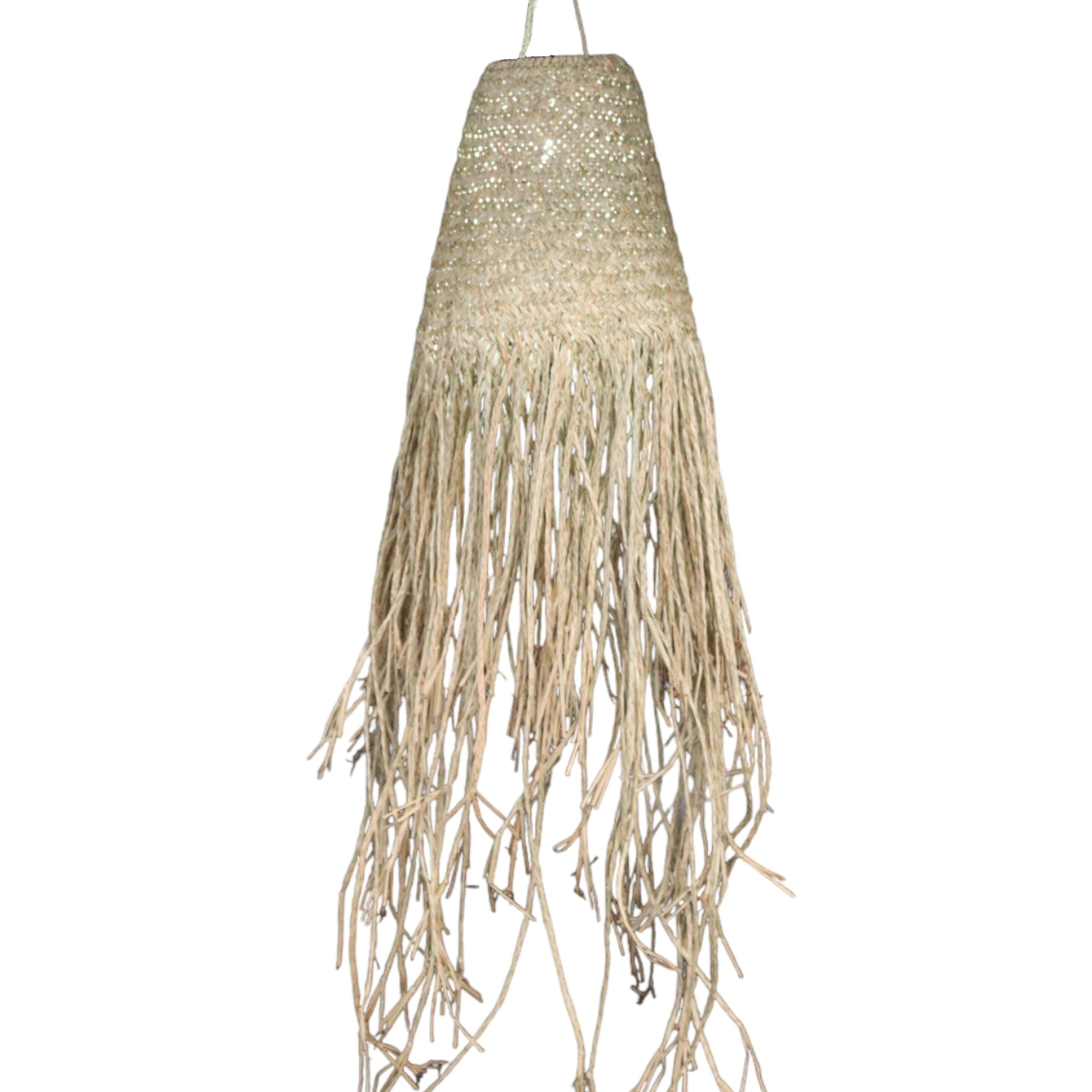 Abajur lampa cu suspendare impletit natural Doum - 20x15cm 2 Abajur lampa cu suspendare impletit natural Doum - 20x15cm