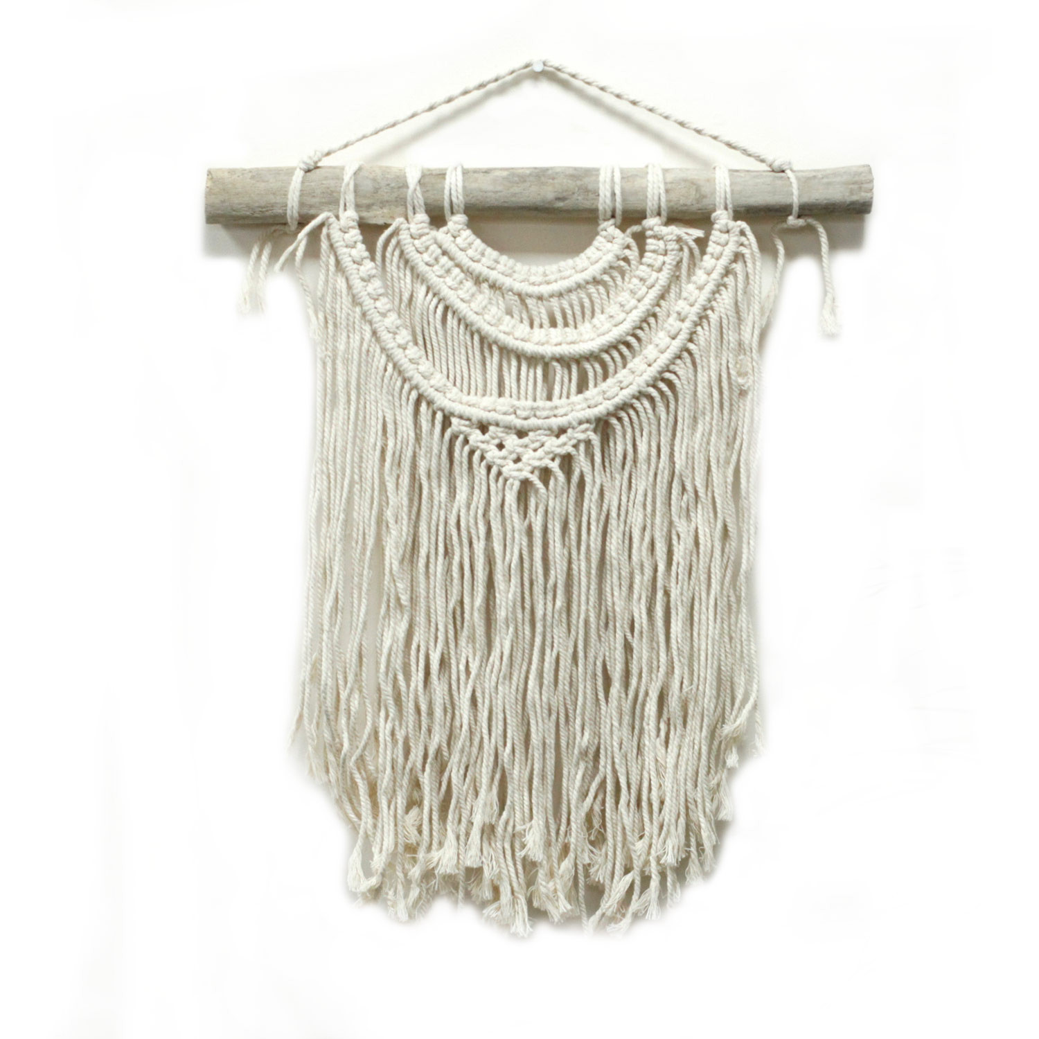 Decorațiune Macrame pentru Perete - Trei Valuri 1 Decorațiune Macrame pentru Perete - Trei Valuri
