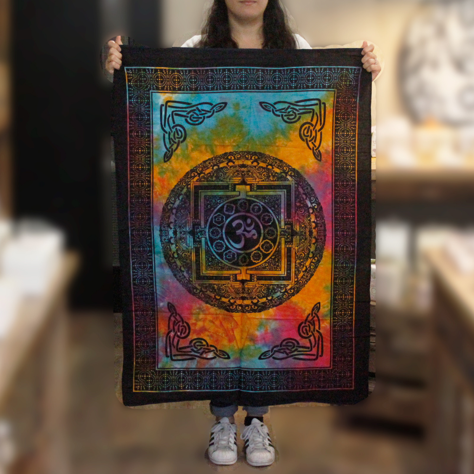 Artă de perete din bumbac - Sacred OM 4 Artă de perete din bumbac - Sacred OM - imagine 2