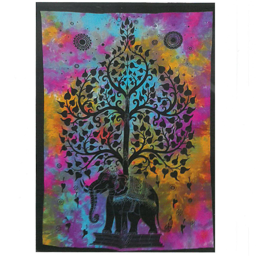 Artă de perete din bumbac - Elephant Tree