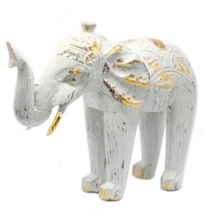 Elefant sculptat în lemn - aur alb 23 Elefant sculptat în lemn - aur alb
