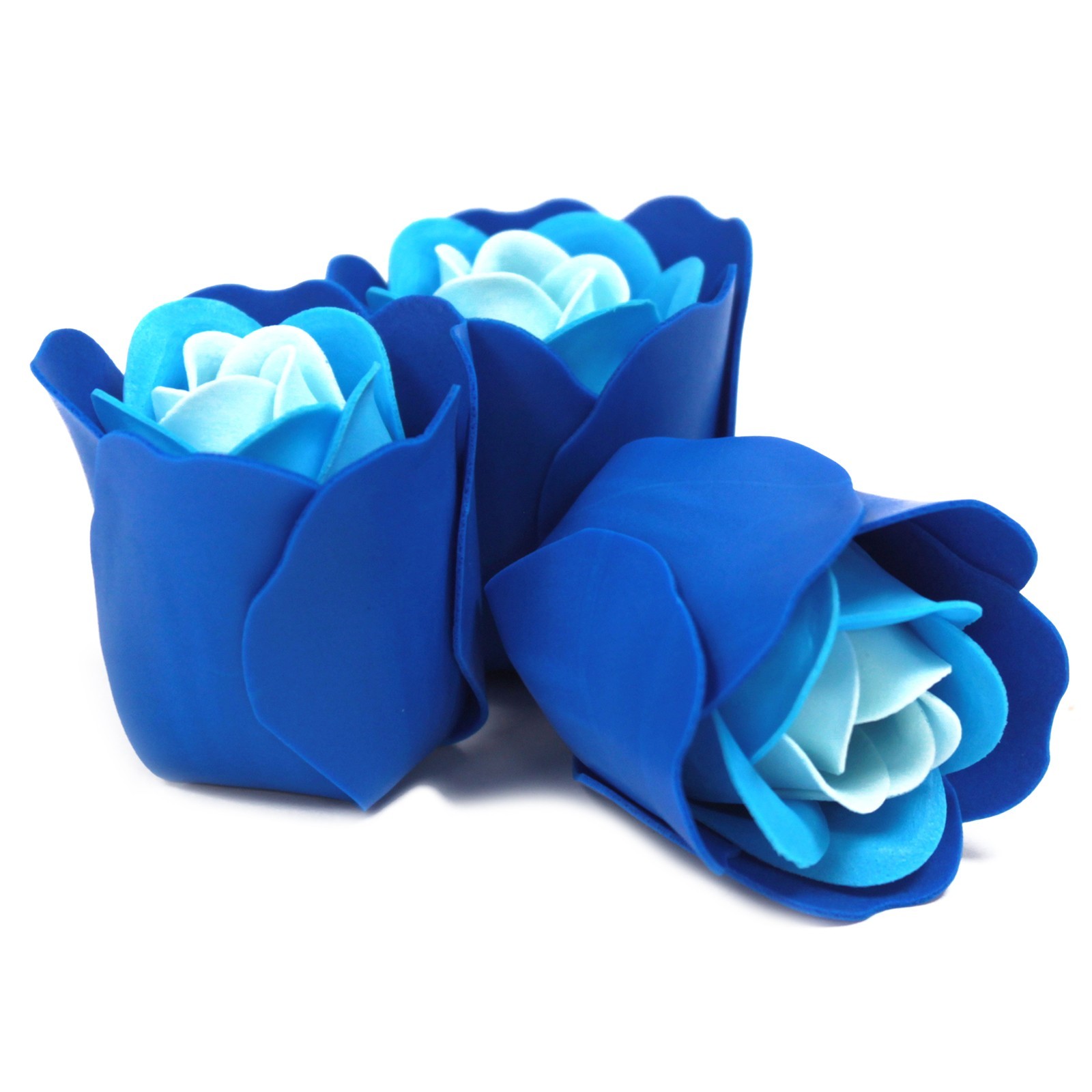 Set de 3 Cutie Inimă cu flori de săpun - Trandafiri de nuntă albaștri 4 Set de 3 Cutie Inimă cu flori de săpun - Trandafiri de nuntă albaștri - imagine 2