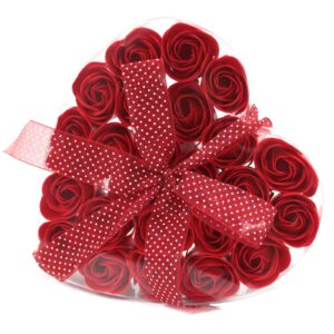 Inimă flori de săpun - trandafiri roșii - Set de 24 in cutie 19 Inimă flori de săpun - trandafiri roșii - Set de 24 in cutie