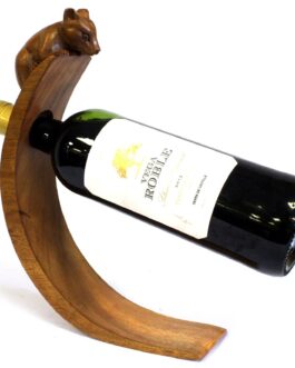 Suport de Vin din Lemn – Șoarece
