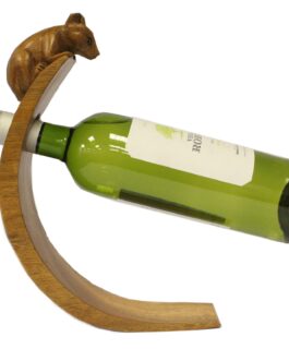 Suport de Vin din Lemn – Șoarece