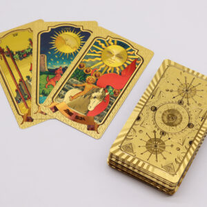 Set de cărți de tarot aurite 22 Set de cărți de tarot aurite