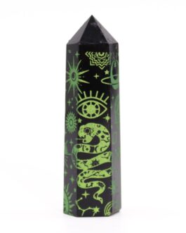 Obsidian Negru cu Vârf Ascuțit – Mystic Story – Pădure Verde