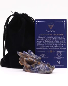 Cap de Dragon Mare din Piatră semiprețioasă – Sodalit