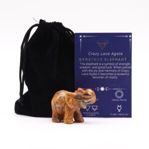 Elefant Norocos din Piatră semiprețioasă - Agat Crazy Lace 18 Elefant Norocos din Piatră semiprețioasă - Agat Crazy Lace