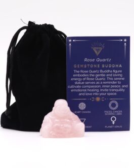 Buddha Mic din Piatră semiprețioasă – Cuarț Roz