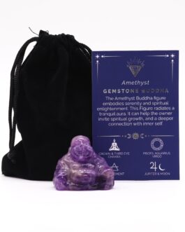 Buddha Mic din Piatră semiprețioasă – Ametist