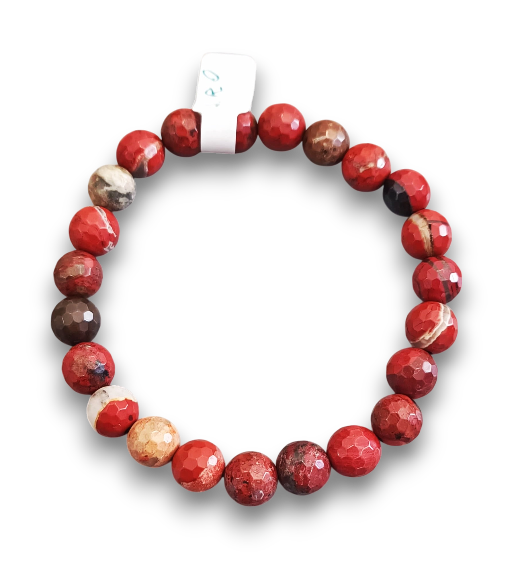 Brățară Jasp Roșu Cristal Natural 8mm Fațetat – MY STONE