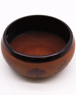Vas Cântător din Pulbere de Pământ – Buddha Om de Lut – 16cm