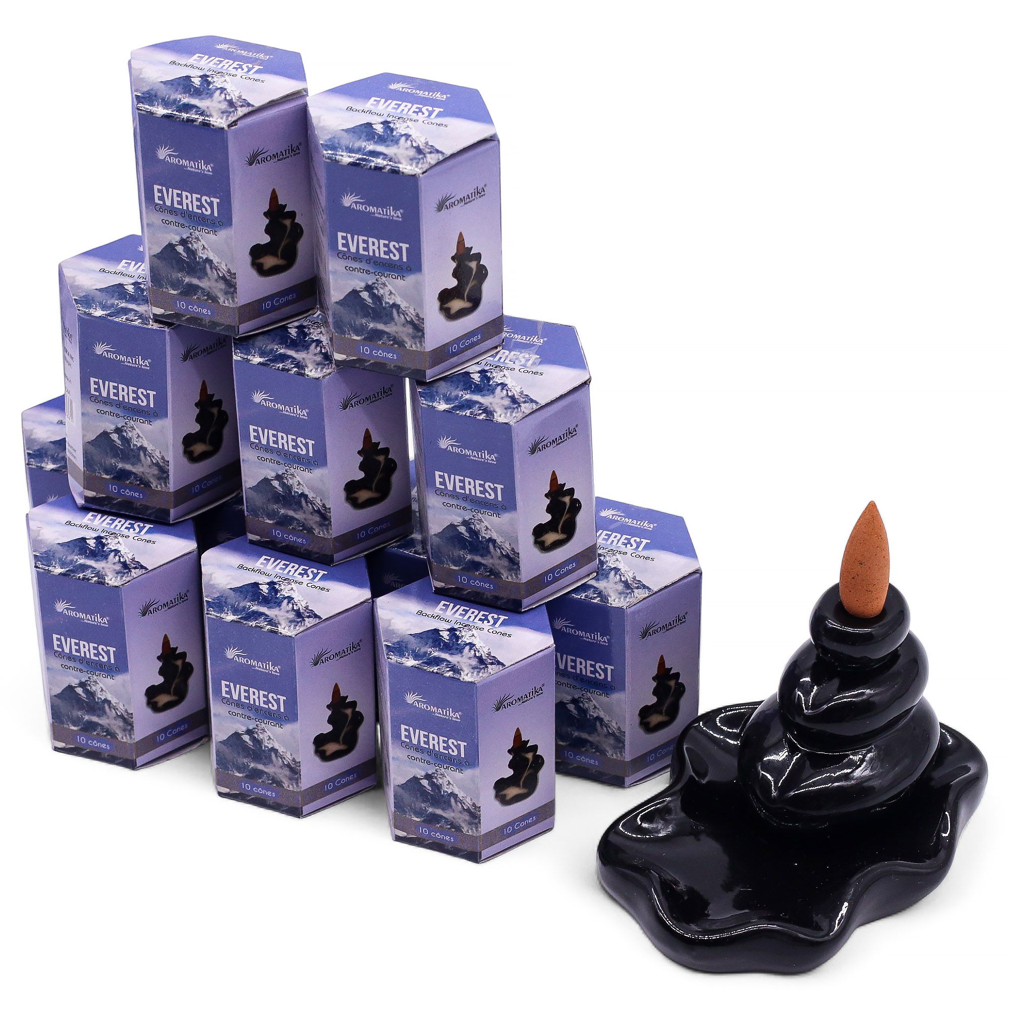 Pachet de 10 bucăți de Tămâie Masala Fum Curgător - Everest 4 Pachet de 10 bucăți de Tămâie Masala Fum Curgător - Everest - imagine 2