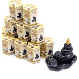 Pachet de 10 bucăți de Tămâie Masala Fum Curgător - Lemn de Santal și Vanilie 17 Pachet de 10 bucăți de Tămâie Masala Fum Curgător - Lemn de Santal și Vanilie
