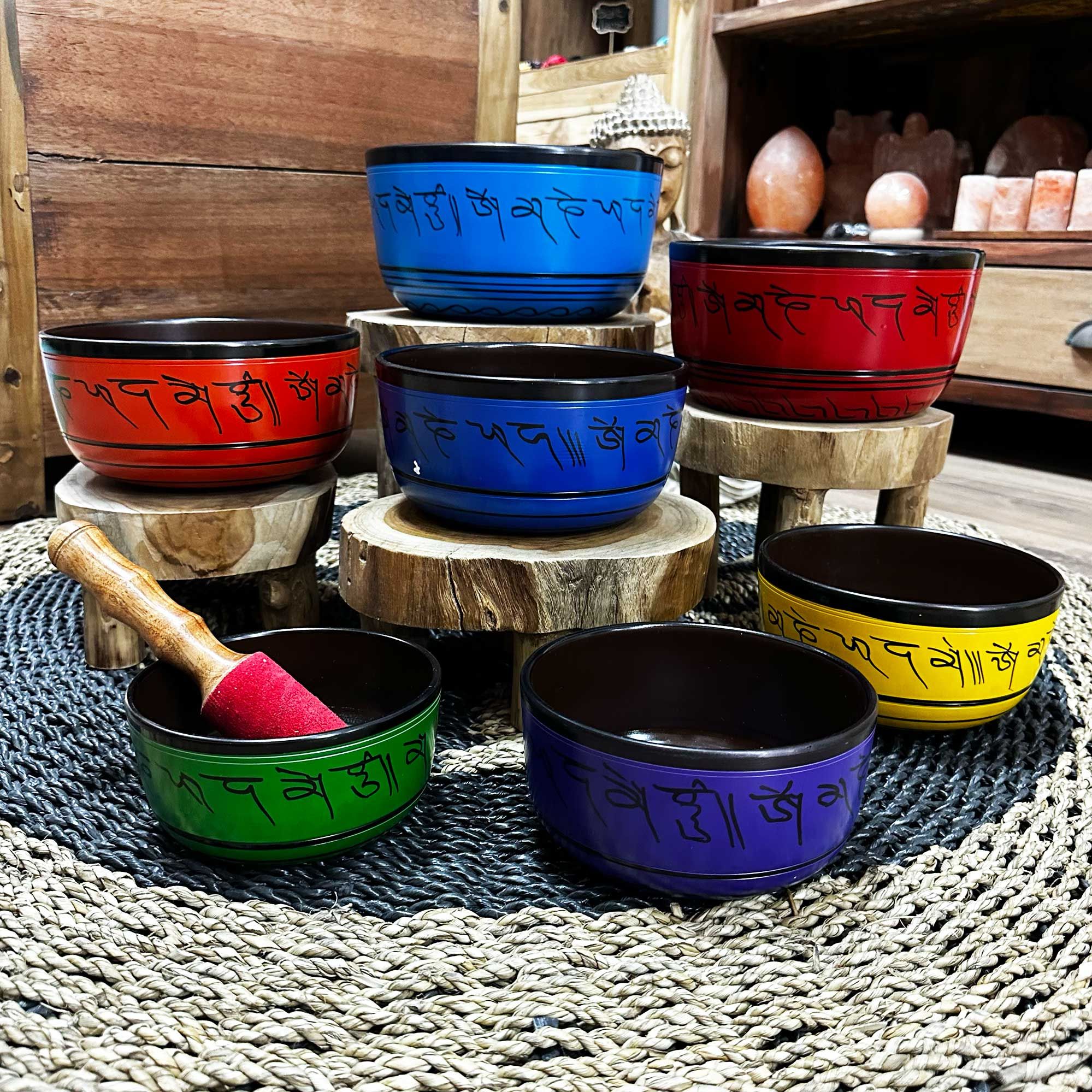 Set Mic Chakra de Șapte Vase Cântătoare (14-22 cm) 7 Set Mic Chakra de Șapte Vase Cântătoare (14-22 cm) - imagine 5
