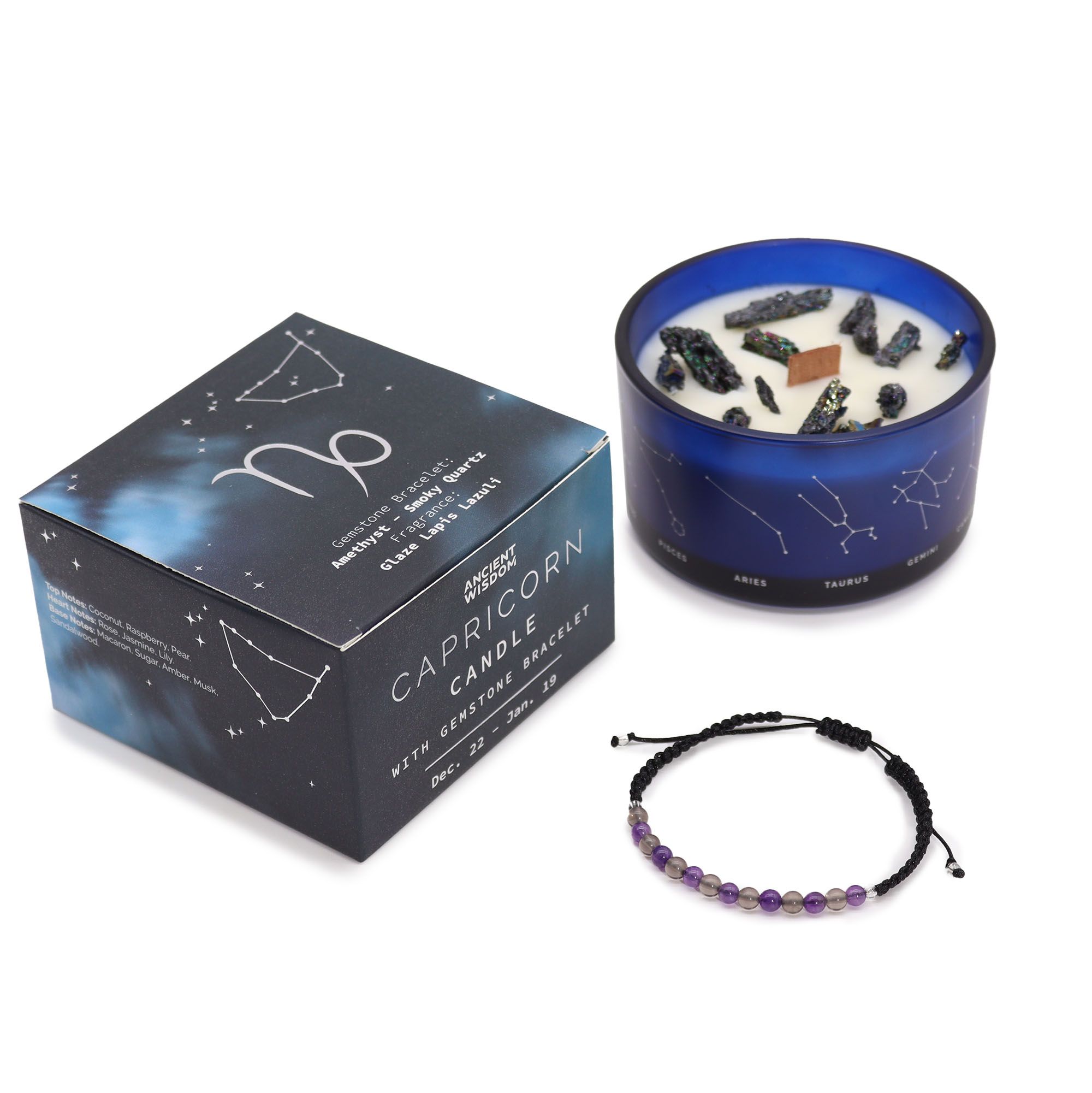 Lumânare cu Cristale și Brățară cu Pietre semiprețioase pentru Zodia Capricorn 4 Lumânare cu Cristale și Brățară cu Pietre semiprețioase pentru Zodia Capricorn - imagine 2