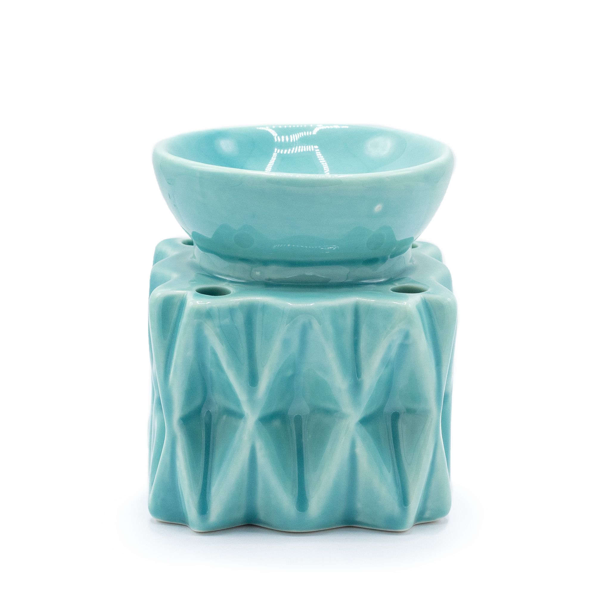 Aroma Lampă Motiv - Geometric - Albastru 1 Aroma Lampă Motiv - Geometric - Albastru