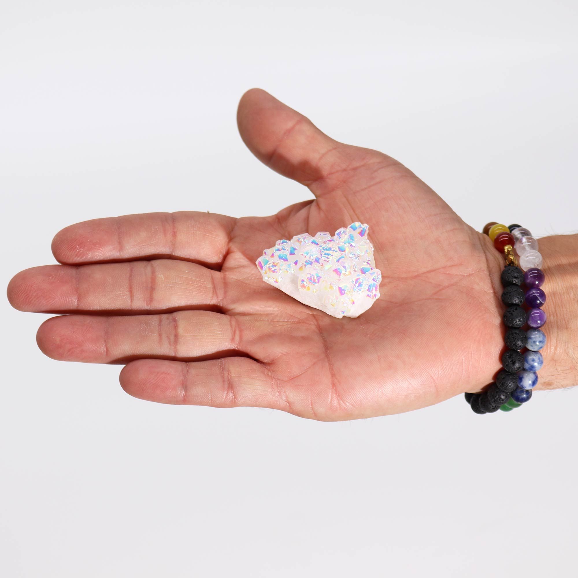 Cuarț Natural Îmbunătățit Mic - Cuarț Aura Înger (aprox. 40-65g, 3.5-5cm) - mystone 4 Cuarț Natural Îmbunătățit Mic - Cuarț Aura Înger (aprox. 40-65g, 3.5-5cm) - mystone - imagine 2