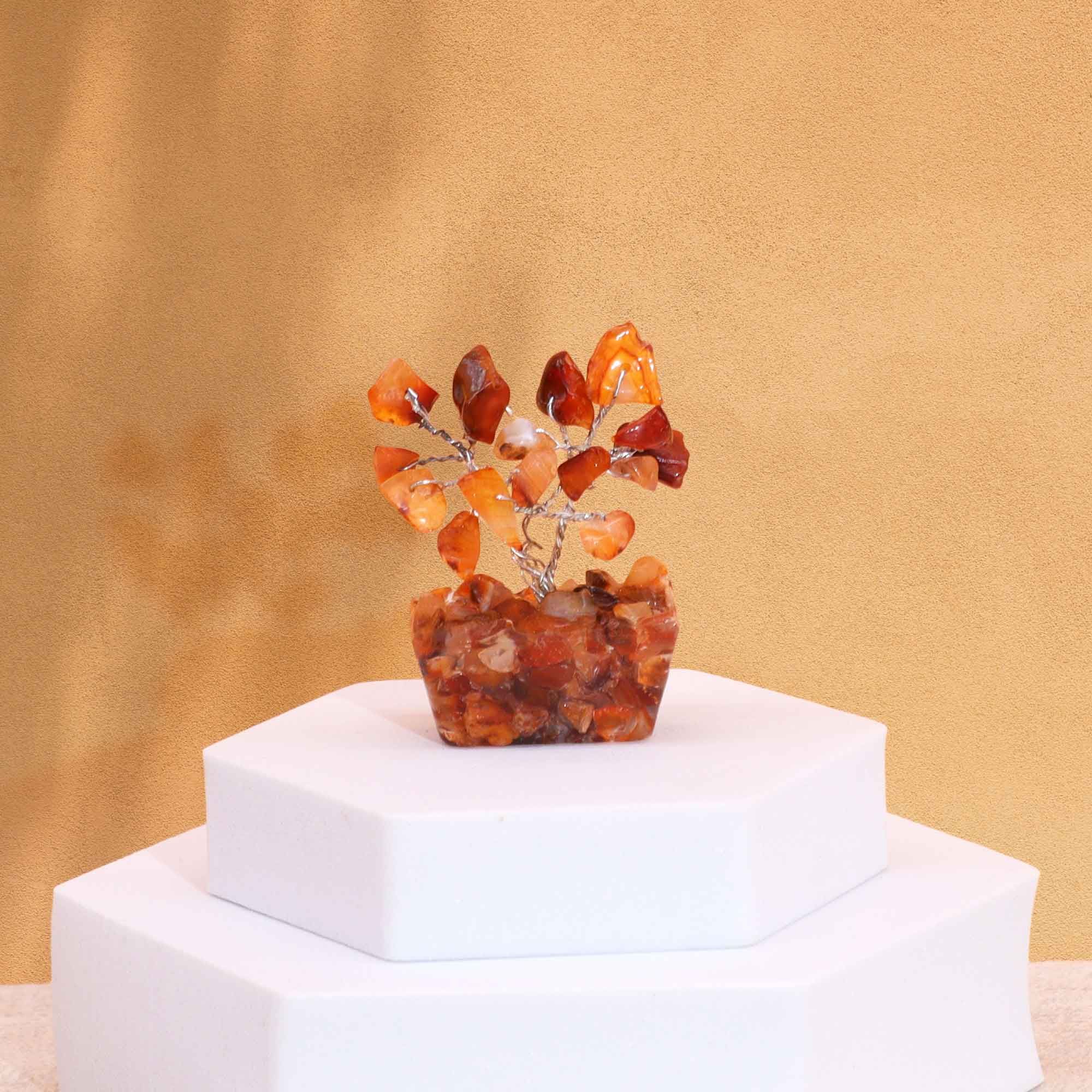 Mini Arbori cu Pietre semiprețioase pe Suport de Orgonit - Carnelian (15 pietre) 2 Mini Arbori cu Pietre semiprețioase pe Suport de Orgonit - Carnelian (15 pietre)