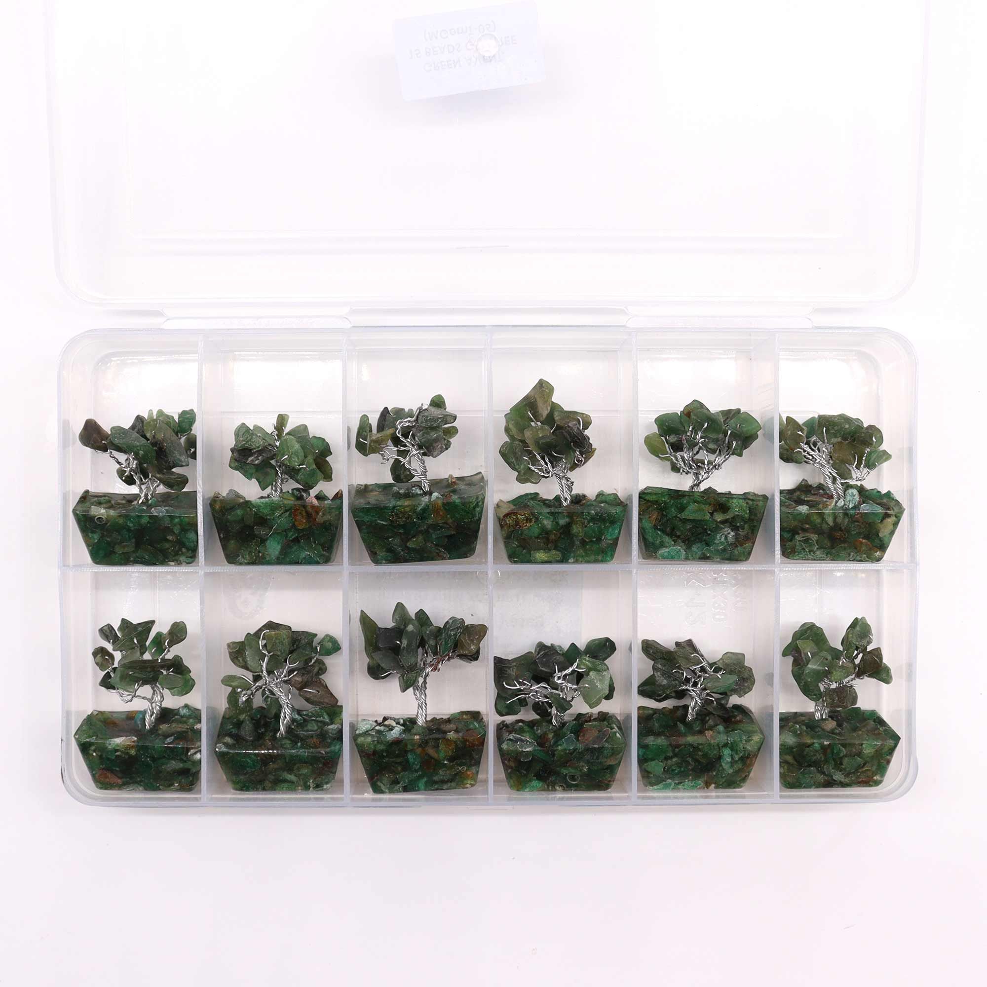 Mini Arbori cu Pietre semiprețioase pe Suport de Orgonit - Aventurin Verde(15 pietre) 5 Mini Arbori cu Pietre semiprețioase pe Suport de Orgonit - Aventurin Verde(15 pietre) - imagine 3