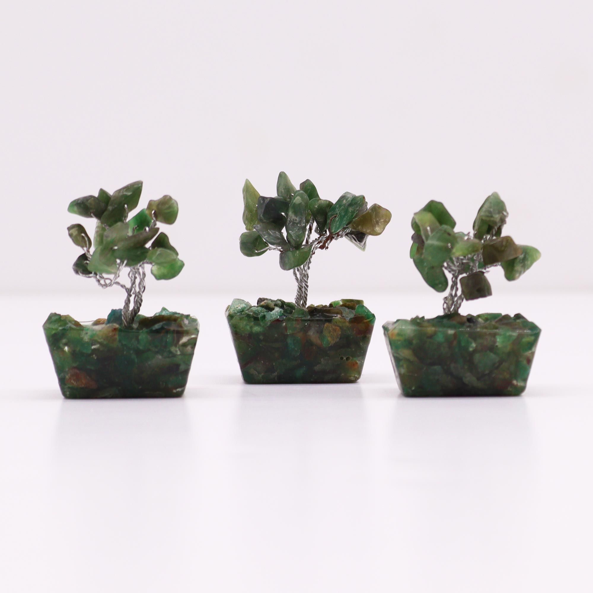 Mini Arbori cu Pietre semiprețioase pe Suport de Orgonit - Aventurin Verde(15 pietre) 6 Mini Arbori cu Pietre semiprețioase pe Suport de Orgonit - Aventurin Verde(15 pietre) - imagine 4