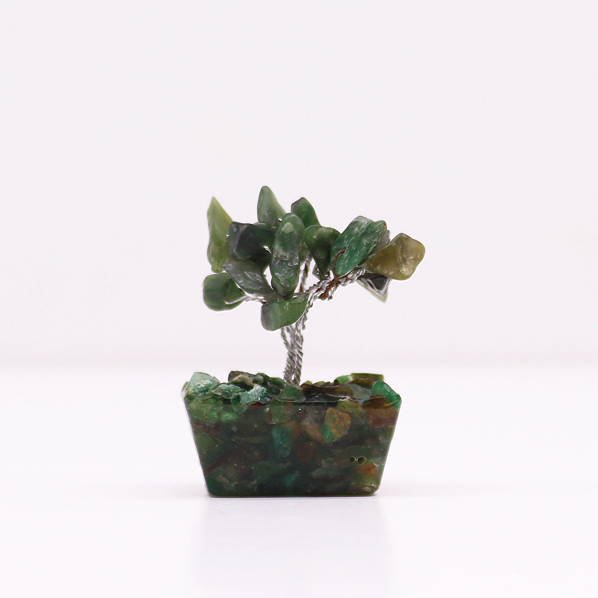 Mini Arbori cu Pietre semiprețioase pe Suport de Orgonit - Aventurin Verde(15 pietre) 4 Mini Arbori cu Pietre semiprețioase pe Suport de Orgonit - Aventurin Verde(15 pietre) - imagine 2