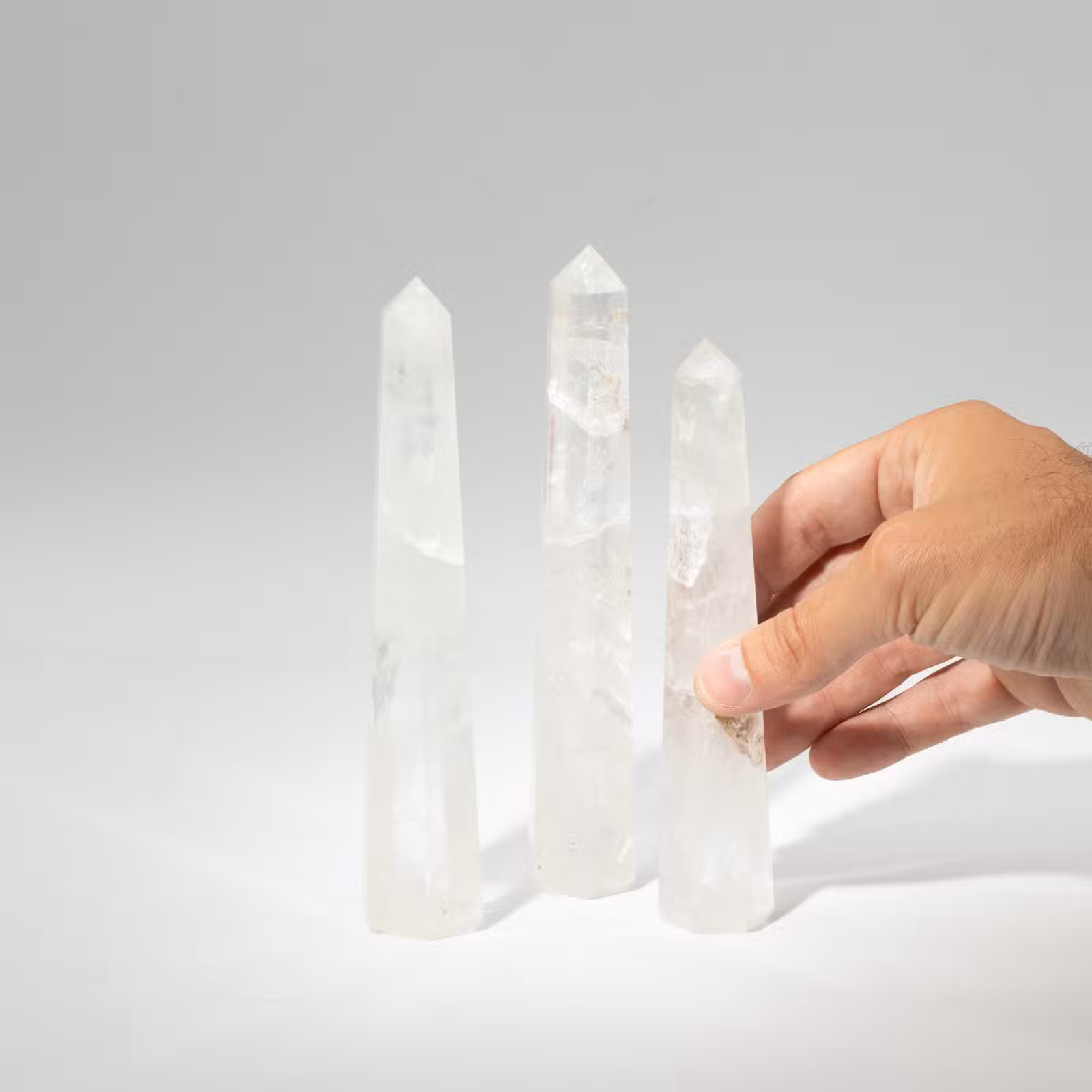 Obelisc cu șase fețe aprox. 17 cm - Cristal de stâncă 3 Obelisc cu șase fețe aprox. 17 cm - Cristal de stâncă