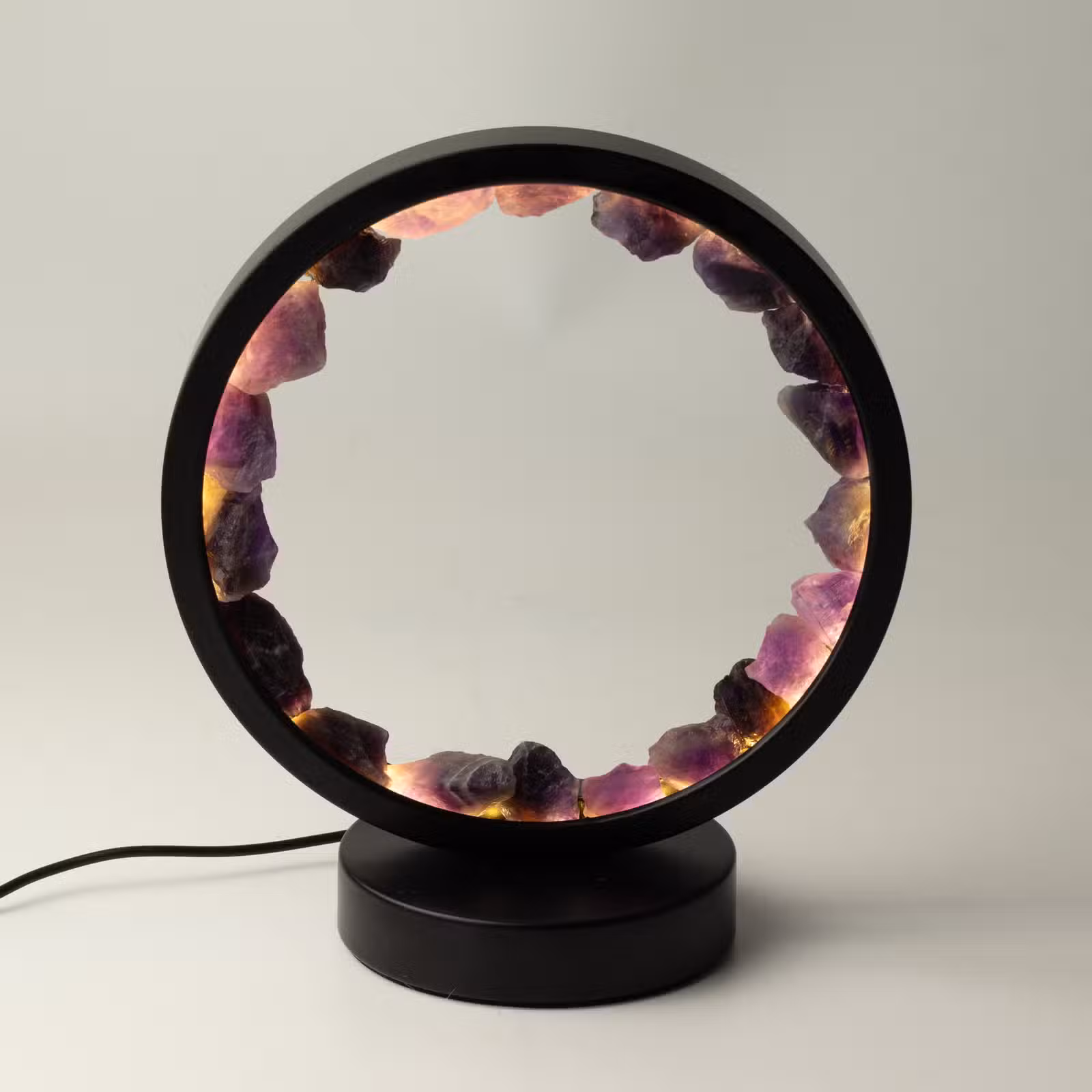 Lampă Halo cu Pietre semiprețioase – Spirit Zen – Ametist