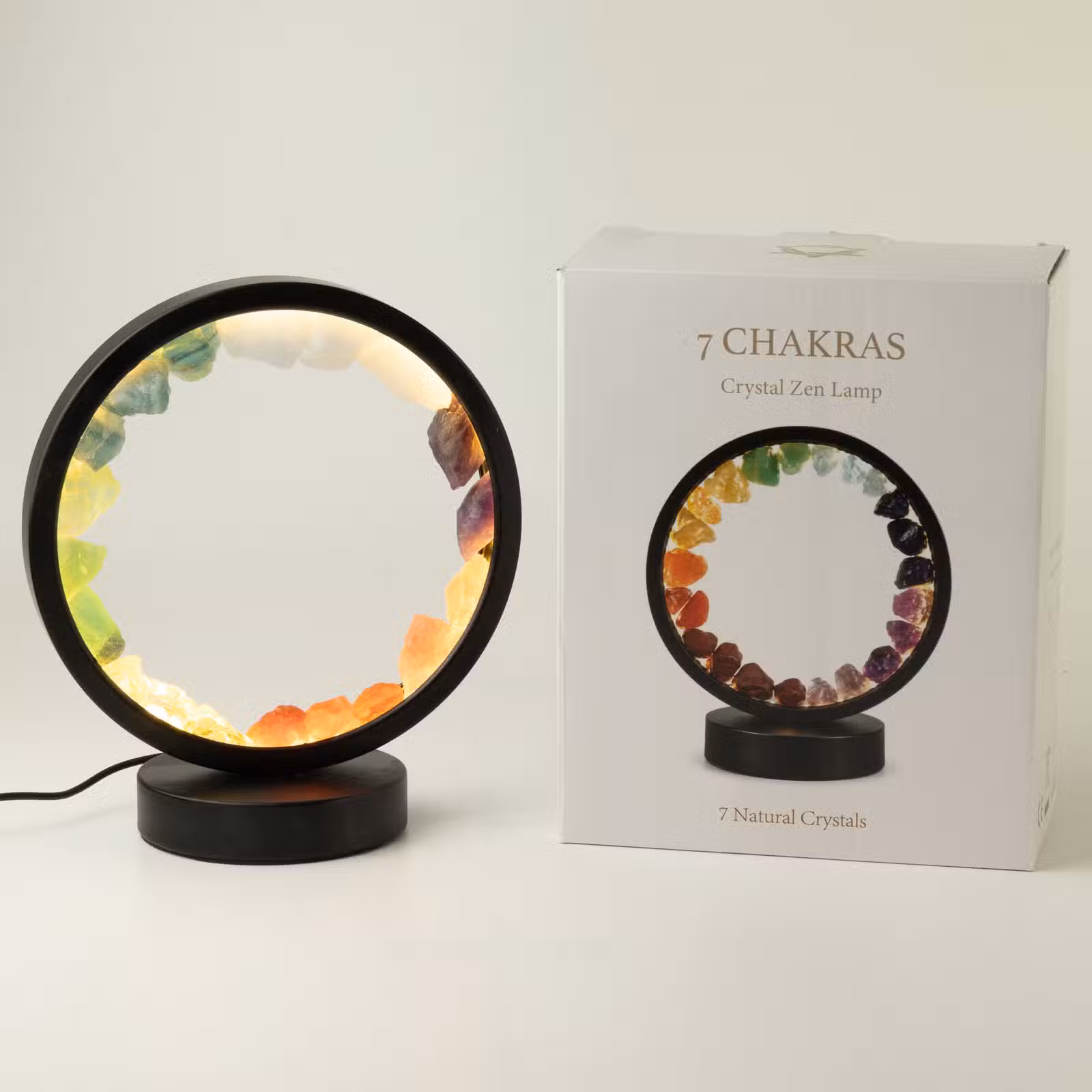 Lampă Halo - 7 Chakre - 7 Pietre semiprețioase 4 Lampă Halo - 7 Chakre - 7 Pietre semiprețioase