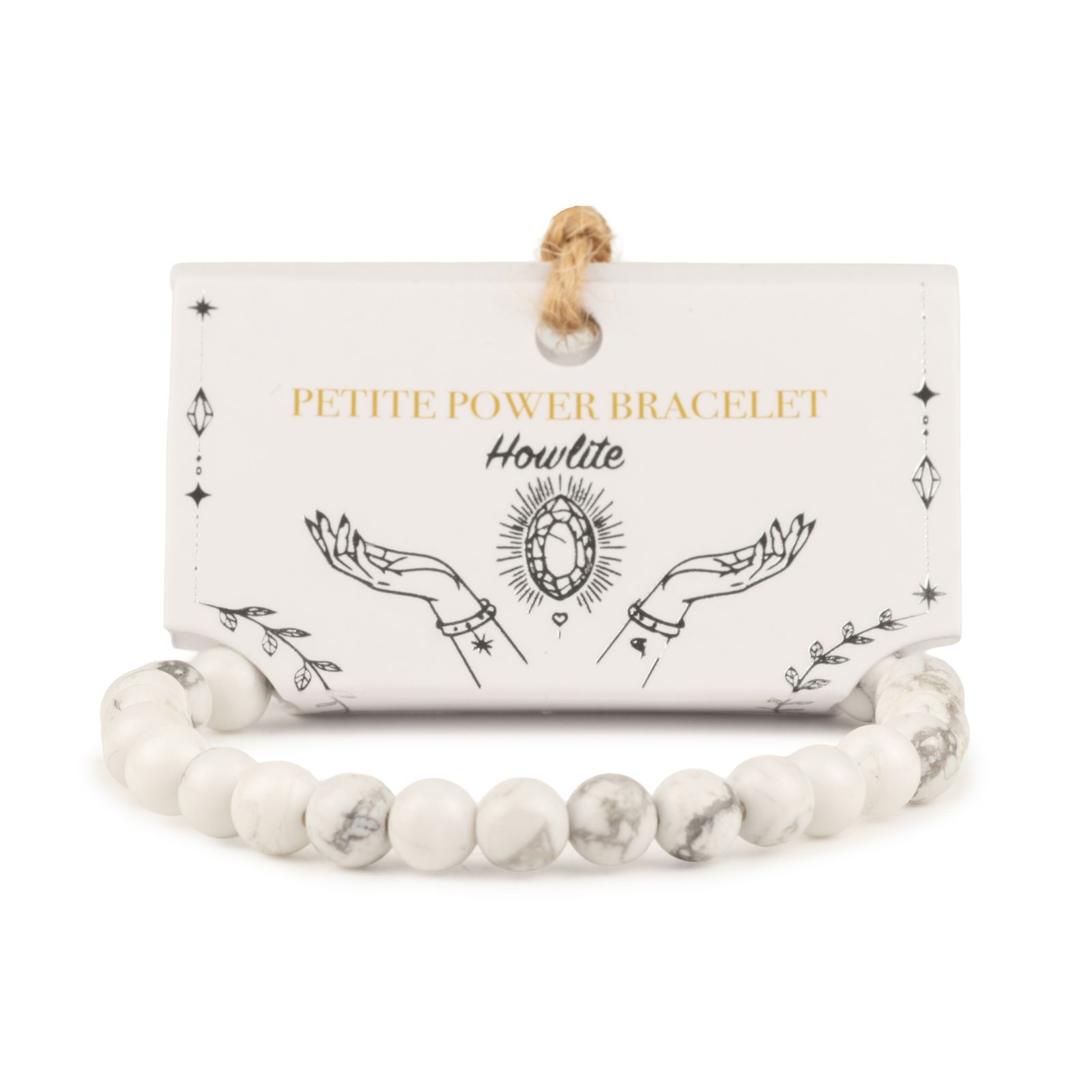 Brățară mică Power (17cmx6mm) - Howlite 1 Brățară mică Power (17cmx6mm) - Howlite